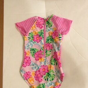 Art Class Pink Floral Kids Rashguard